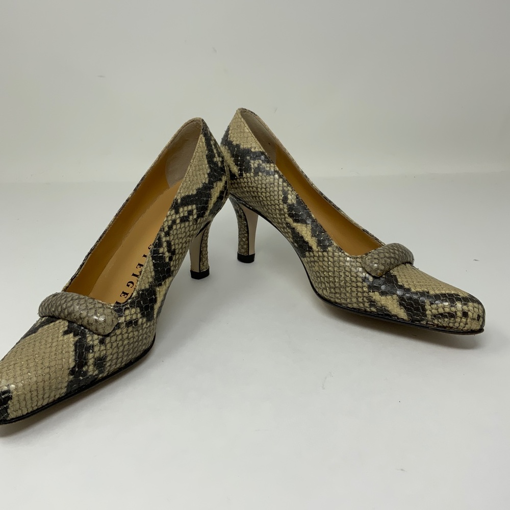 Walter Steiger Snake Python Leather Almond Toe Sl… - image 4